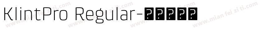 KlintPro Regular字体转换